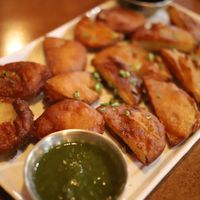 Potato & cauliflower pakora at Delhicacy in Cedar Rapids