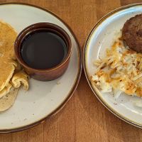American Pancake Combo at Cooper's Co-op Cafe in Portland