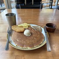 Fantastic pancake breakfast!  at Cooper's Co-op Cafe in Portland