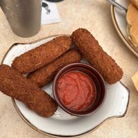 Mozzarella sticks with marinara   at Cooper's Co-op Cafe in Portland