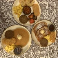 French toast, pancake, and English breakfast  at Cooper's Co-op Cafe in Portland