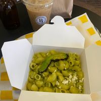 Green Mac and Cheese at Village Farmacy  in Poland