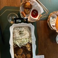 Vegan curry with vegan Katsu on the side.  at Brown Coat in Seoul