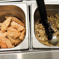 Vegan chicken strips and chopped mushroom at BKK - Subway in Samut Prakan