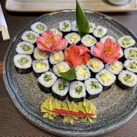 Avacado and Cucumber sushi rolls  at Sushi Time in Tashkent