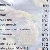 Menu (continued) at Falafel Köy in Istanbul