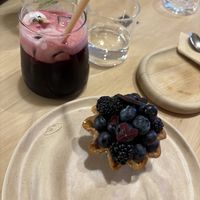 Berry tart and hibiscus lemonade   at Angel Cakes - Yas Mall in Abu Dhabi
