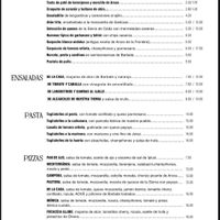 New menu, only section vegan/vegetarian can eat. at Aljibe Restaurante in Arcos De La Frontera