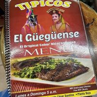 Menu  at Tipicos El Gueguense in Managua