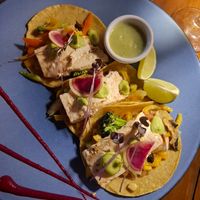 Vegan tacos (tofu was kinda just thrown in there, could be made better) at Rusticco in Isla Mujeres