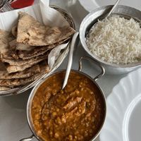 Wholemeal roti, rice and Dal Tadka  at Indian and Nepalese Kitchen in Oamaru