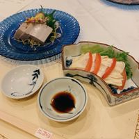 Yuba sashimi and black bean tofu   at Sanboh Kan (at Tocen Goshoboh) - 餐房 閑（御所坊） in Kobe