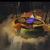 The most amazing drink ever at Grass Skirt Tiki Room in Columbus