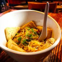 Noodles with tofu at Grass Skirt Tiki Room in Columbus