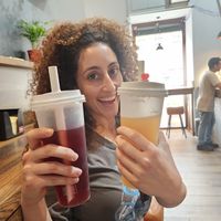 Awesome drinks at Happy Veggie - 天街素食 in Budapest