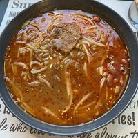 Sour and hot rice noodle dish   at Happy Veggie - 天街素食 in Budapest