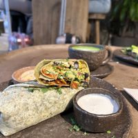 Scrambled tofu borito  at Honest Greens - Las Ramblas in Barcelona