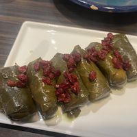 delicious vegan dolmes  at Herby Restaurant in Toronto