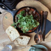 Mushroom & Avocado Hash  at Orso in Leicester