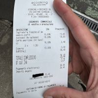Receipt   at Ecooking in Milan