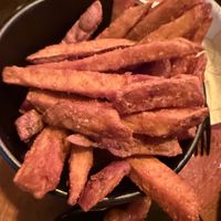 Süsskartoffel Pommes  at Brasserie Quinty's in De Koog