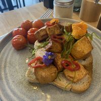 Scrambled tofu 🧐  at Uptown Cafe & Bar in Newtown