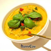 ginger carrot soup at Prana Kafe in Arendal