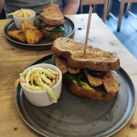 Sausage and avocado butty at Coffee Fix in Cheadle