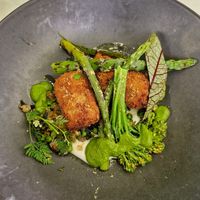 Kumara croquettes (vegan) at Mission Estate Restaurant in Napier