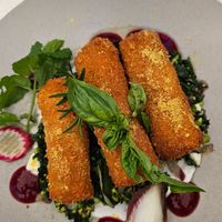 Kumara croquettes at Mission Estate Restaurant in Napier