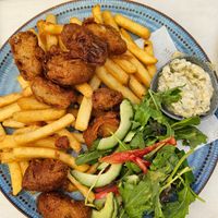 Artichoke "fish" n chips at Mission Estate Restaurant in Napier