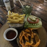 vegan lentil burger  at Riviera Punta Cana in Punta Cana