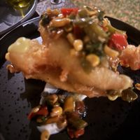 Vegan calamari   at Smoke & Bitters in Dikwella