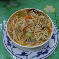 Hot and Sour Noodle Soup at Gongbin Sushi Guan 宮賓素食舘 in Chiayi