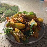 Spicy Cucumber Tofu Salad  at Ggulggeok House - 꿀꺽하우스 in Busan
