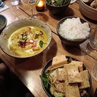 Yellow curry and rice at Hanoi Hannah Vol II in Elsternwick