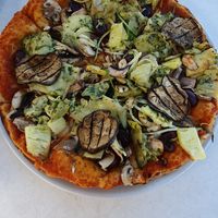 Artichokes, veggies pizza at Surf Riders Cafe  in Durban