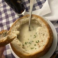 Garlic soup - very thin not a lot of taste   at Slovak Pub in Bratislava