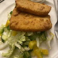 Fried cheese- I had better and they did not have fries included   at Slovak Pub in Bratislava