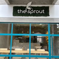New modern cafe   at The Sprout in Auroville