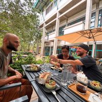Outdoor seating also available   at The Sprout in Auroville