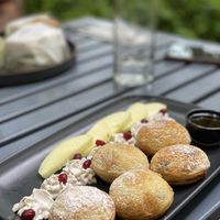 More chocolate filled pancakes  at The Sprout in Auroville