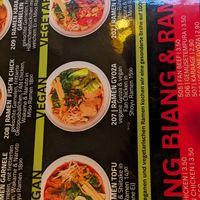 Menu #Veganuary at Noodle Fan - Rudolfplatz in Cologne