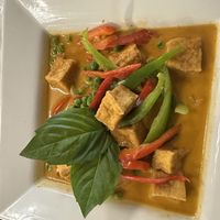 panang curry with tofu #Veganuary at Bangkok at Beltline in Richardson