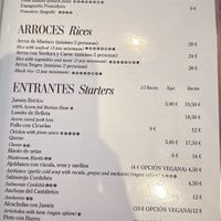 Updated food menu with entres they can make vegan!  at Toro Tapas Ronda in Ronda
