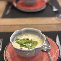 Ajo blanco vegano con rucula y uves 🤤  at Toro Tapas Ronda in Ronda