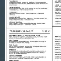 Menú  at Lo Gat in Tarragona