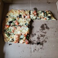 Re: Updated review... Happy Mediterranean pizza with all vegan cheese.  Woot woot. at Cappo's in Portage