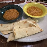 Icre de Vinete și Dovlecei (flatbread with eggplant & zucchini spread)  at Soba in Fairbanks
