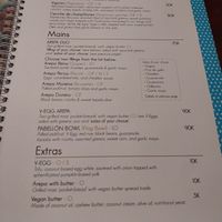 Menu at Taksu Galeria in Ubud